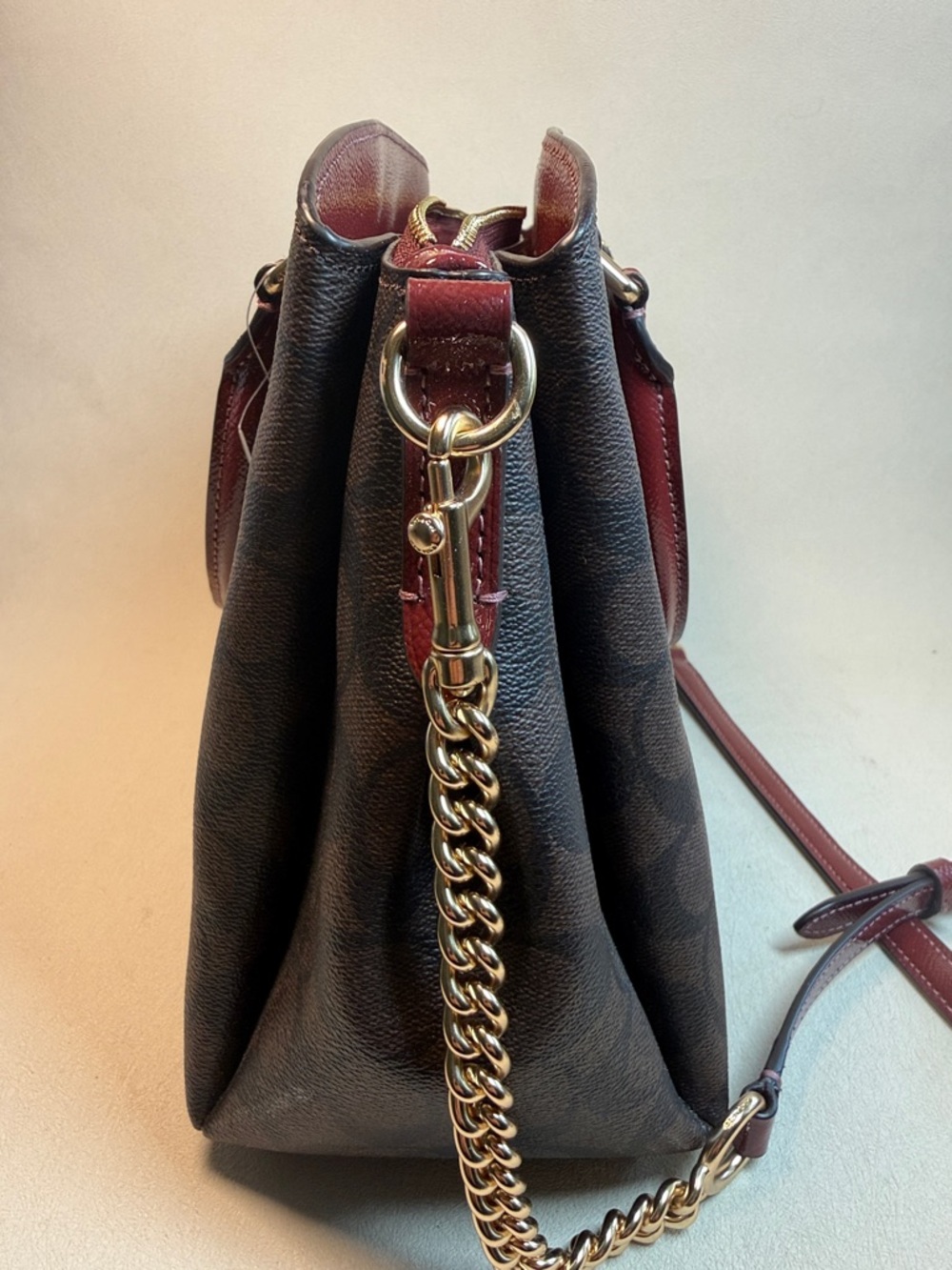 Coach Sage Carryall Signature Brown Wine - Picture 6 of 11